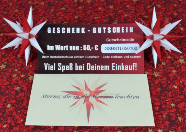 Geschenk-Gutschein 50,00 €